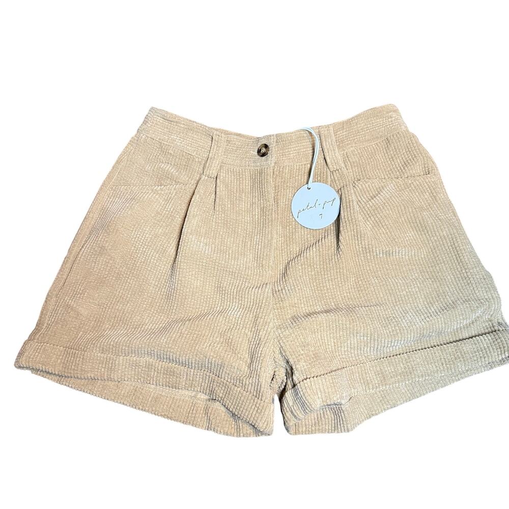 Petal & Pup Talaren Rolled Hem Corduroy Shorts, Brown, Size 10, NWT